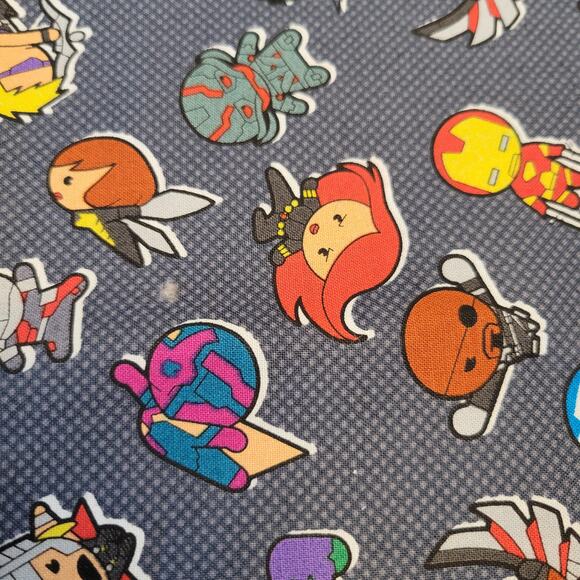 Marvel Team Impact Fabric 1 Yd x 44" Avengers Superhero Cotton Springs Blue - Picture 14 of 16